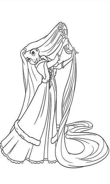 kolorowanka Zaplątani do wydruku malowanka coloring page Tangled Roszpunka Disney z bajki dla dzieci nr 34